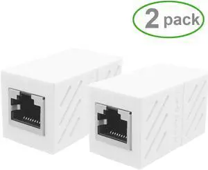 Ugreen (2 Pack) RJ45 Coupler In-Line Coupler Cat7/Cat6/Cat5e Ethernet Cable Extender Adapter Female to Female (White, 20311) Ugreen (2 Pack) RJ45 Coupler In-Line Coupler Cat7/Cat6/Cat5e Ethernet Cable Extender Adapter Female to Female (White, 20311)