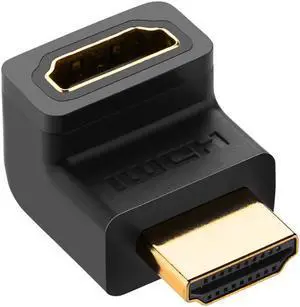 HDMI 270 Degree Right Angle Adapter, Gold Plated High Speed HDMI Male to Female Connector Adapter 20110 HDMI 270 Degree Right Angle Adapter, Gold Plated High Speed HDMI Male to Female Connector Adapter 20110