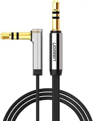 Ugreen 3.5mm Auxiliary Audio Jack to Jack cable 90 Degree Right Angle for Apple iPhone, iPod, iPad, Samsung,Smartphones & Tablets and Speakers,24K Gold Plated Male to Male (3FT, Black)10597 Ugreen 3.5mm Auxiliary Audio Jack to Jack cable 90 Degree Right Angle for Apple iPhone, iPod, iPad, Samsung,Smartphones & Tablets and Speakers,24K Gold Plated Male to Male (3FT, Black)10597