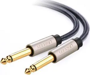 Gold Plated Premium 6.35mm Mono Jack 1/8" TS Cable Unbalanced Guitar Patch Cords/Instrument Cable Male to Male with Zinc Alloy Housing and Nylon braid (5m/15ft)) 10640 Gold Plated Premium 6.35mm Mono Jack 1/8" TS Cable Unbalanced Guitar Patch Cords/Instrument Cable Male to Male with Zinc Alloy Housing and Nylon braid (5m/15ft)) 10640