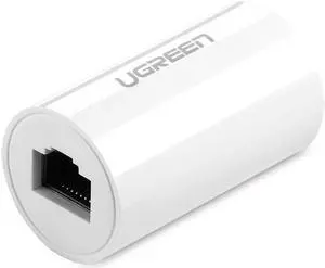 Ugreen RJ45 Coupler Cat7/Cat6/Cat5e Ethernet Cable Extender Adapter Female to Female with Thunder & Lightning Protection(white)20391