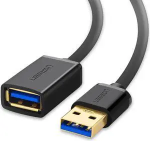 USB Extension Cable USB 3.0 High Speed Extender Cord Type A Male to A Female for Oculus VR, Playstation, Xbox,USB Flash Drive, Card Reader, Hard Drive,Keyboard, Printer, Scanner,Camera 5ft/1.5m  30126