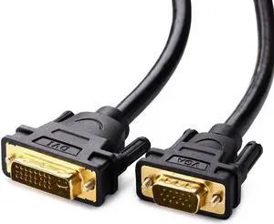 DVI to VGA converter cable ,DVI 24+5 DVI-I Dual Link to VGA Male to Male Digital Video Cable Gold Plated Support 1080P for Gaming, DVD, Laptop, HDTV and Projector, 2m/6ft 11677 DVI to VGA converter cable ,DVI 24+5 DVI-I Dual Link to VGA Male to Male Digital Video Cable Gold Plated Support 1080P for Gaming, DVD, Laptop, HDTV and Projector, 2m/6ft 11677