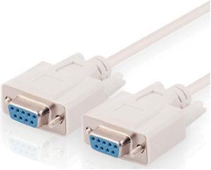 (10ft/3m) RS232/DB9 Serial Extension cable,  DB9 Female to Female  Straight Through wired Serial RS232 Cable/Cord/Wire, RS232 DB9 female to female extention cable, DB9 Female/Female Cable