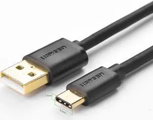 Gold Plated USB 2.0 Type A Male to Reversible Type-C Male Charge & Sync Cable Support Max 5V/3A for Latest Smartphones, Tablets Other USB Type-C Supported Devices Black 1.5m/4.92ft ,30160 Gold Plated USB 2.0 Type A Male to Reversible Type-C Male Charge & Sync Cable Support Max 5V/3A for Latest Smartphones, Tablets Other USB Type-C Supported Devices Black 1.5m/4.92ft ,30160