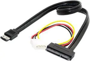 eSATAp Power ESATA Combo to SATA 22pin & IDE 4pin 5V 12V for 3.5" 2.5" Hard Disk Data Cable 50cm/1.6ft eSATAp Power ESATA Combo to SATA 22pin & IDE 4pin 5V 12V for 3.5" 2.5" Hard Disk Data Cable 50cm/1.6ft