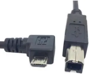 Right Angled 90 Degree Micro USB OTG to Standard B Type Printer Scanner Hard Disk Cable 30cm/1ft Right Angled 90 Degree Micro USB OTG to Standard B Type Printer Scanner Hard Disk Cable 30cm/1ft