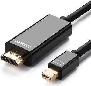 Ugreen Gold Plated Mini Displayport to HDMI (Thunderbolt to HDMI Compatible), Mini DP to HDMI Male to Male Converter Cable Adapter For MacBook Pro,Macbook Air, iMac, Mac Mini (black) Ugreen Gold Plated Mini Displayport to HDMI (Thunderbolt to HDMI Compatible), Mini DP to HDMI Male to Male Converter Cable Adapter For MacBook Pro,Macbook Air, iMac, Mac Mini (black)