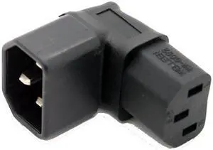 90 Degree PC Power Cord,  90 Degree IEC C14 TO C13 POWER ADAPTER 10A PDU PLUG/SOCKET ,Right Angled IEC Adapter UP Angled IEC 320 C14 to C13 Adapter for lcd wall mount TV