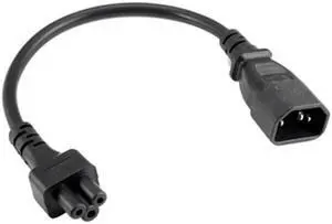 C14 to C5  3 Prong Plug Cable, IEC 320 C14 3 Pin Male To C5 Female Receptacle Laptop Printer Power Adapter IEC 320 C14 to C5 Adapter Converter C5 to C14 AC Power Cable 3 Pin IEC320 C14 Connector