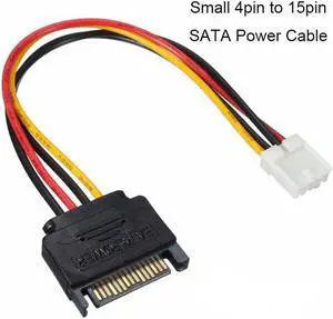 (2 Pack) Tekit 4-Pin Floppy Drive to 15-Pin SATA Male Power Cable, 4 Pin Floppy Drive to 15 Pin SATA Male Power Cable (2 Pack) Tekit 4-Pin Floppy Drive to 15-Pin SATA Male Power Cable, 4 Pin Floppy Drive to 15 Pin SATA Male Power Cable