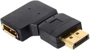 Tekit 90 Degree Right Angled DP DisplayPort Male to Female Converter Extension Adapter Connector ( Right Angle)