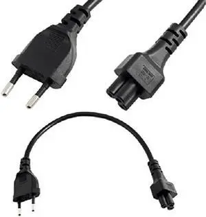 EU European 2 Prong Male Plug to IEC 320 C5 Micky Short Power Cord 1 Foot,CEE 7/16 4.0mm Plug to C5 Short Power Cable,18AWG, 30cm/1ft EU European 2 Prong Male Plug to IEC 320 C5 Micky Short Power Cord 1 Foot,CEE 7/16 4.0mm Plug to C5 Short Power Cable,18AWG, 30cm/1ft