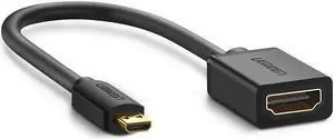 UGREEN Micro HDMI to HDMI Cable Male to Female Micro HDMI Adapter Support 4K 60Hz 3D 1080P Ethernet Audio Return for GoPro Hero 6 Hero 5 Black, Nexus 10 Tablet, ASUS Zenbook Laptop, Camera 20134 UGREEN Micro HDMI to HDMI Cable Male to Female Micro HDMI Adapter Support 4K 60Hz 3D 1080P Ethernet Audio Return for GoPro Hero 6 Hero 5 Black, Nexus 10 Tablet, ASUS Zenbook Laptop, Camera 20134