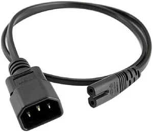 Standard Molded IEC 320 C14 Socket to IEC C7 Plug AC Power Adapter Cable , Standard AC Power Cord, 10A/110-250V, C14 to C7, (IEC-60320-C14 to IEC-60320-C7),3ft/1m Standard Molded IEC 320 C14 Socket to IEC C7 Plug AC Power Adapter Cable , Standard AC Power Cord, 10A/110-250V, C14 to C7, (IEC-60320-C14 to IEC-60320-C7),3ft/1m