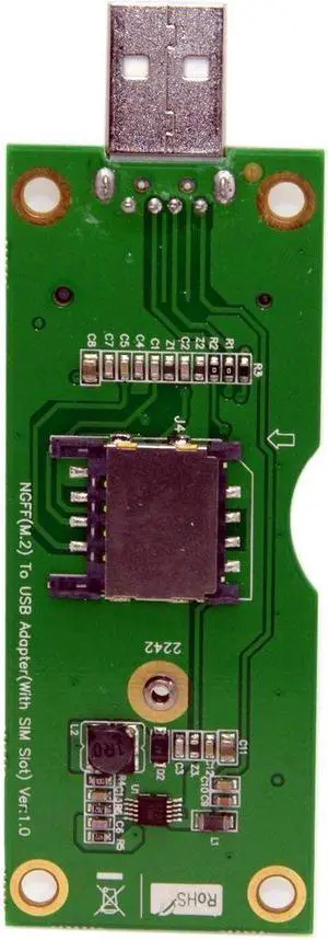 M.2 NGFF Wireless WWAN to USB Card Adapter with SIM Card Slot Module Testing Tools,NGFF(M.2) to USB Adapter With SIM card Slot for WWAN/LTE/4G Module