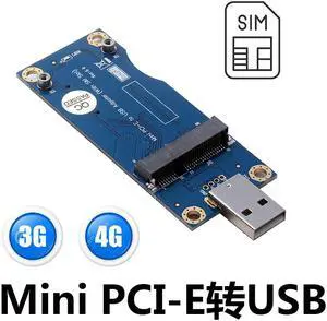 New Version5.0 Mini Pci-e Mpci Express Wireless to USB Adapter Card with SIM Card Slot Module Mini PCI-E to USB Adapter Test WWAN Module