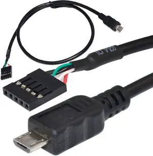 (2 Pack)5 Pin Motherboard Female Header to Micro-USB 2.0 Male Adapter Dupont Extender Cable, Micro USB 2.0A male plug to 1x 5Pin Female 0.1" USB header PCB motherboard cable (2 Pack)5 Pin Motherboard Female Header to Micro-USB 2.0 Male Adapter Dupont Extender Cable, Micro USB 2.0A male plug to 1x 5Pin Female 0.1" USB header PCB motherboard cable