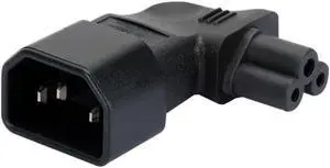 C14 to C5 Power Plug adapter, IEC 320 C14 Male to Right Angled C5 Female Adapter Cable,IEC 320 C14 to C5 Adapter Converter C5 to C14 AC Power Cable C14 to C5 Power Plug adapter, IEC 320 C14 Male to Right Angled C5 Female Adapter Cable,IEC 320 C14 to C5 Adapter Converter C5 to C14 AC Power Cable
