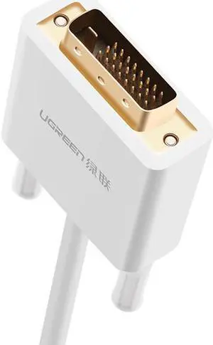 UGREEN Mini Displayport to DVI D 24+1 Cable (Thunderbolt to HDMI Compatible), Mini DP to DVI D 24+1 Adapter Cable Support 1080P Full HD For MacBook Pro,Macbook Air, iMac, Mac Mini - Gold Plated 5ft UGREEN Mini Displayport to DVI D 24+1 Cable (Thunderbolt to HDMI Compatible), Mini DP to DVI D 24+1 Adapter Cable Support 1080P Full HD For MacBook Pro,Macbook Air, iMac, Mac Mini - Gold Plated 5ft