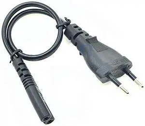 Tekit European 2 pin to C7 Power Short Cord(1ft/30cm),Europe 2 Prong CEE7/16 Standard Plug to Figure 8" IEC C7 Power Cord with Europe VDE certifications.(EU to C7)