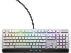 New Alienware Low-Profile RGB Gaming Keyboard AW510K Light, Alienfx Per Key RGB Lighting, Media Controls and USB Passthrough, Cherry MX Low Profile Red Switches, Lunar light