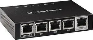 Ubiquiti Edge Router X ER-X-US 256MB Advanced Gigabit 5-port 1Gb PoE RJ45