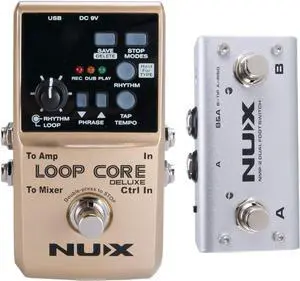 NUX Loop Core Deluxe 24-Bit High-Resolution Audio 8 hour Loop Time Guitar Looper