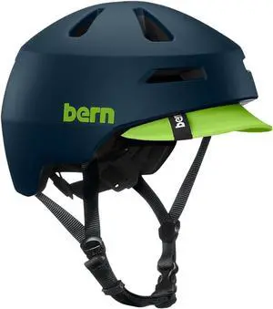 BERN Brentwood Adjustable Adult Bike Helmet, Matte Muted Teal w/ Visor - Medium