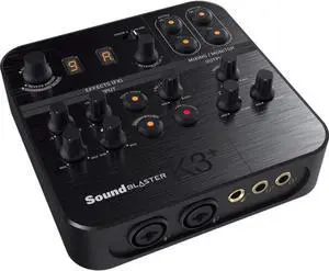 Creative 34674_O Sound Blaster K3+ USB Sound Card Mixer for Streming & Recording
