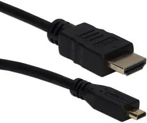 QVS 3M/9.8ft High Speed Portable HDMI to Micro-HDMI Cable w/ Ethernet, 1080p HD