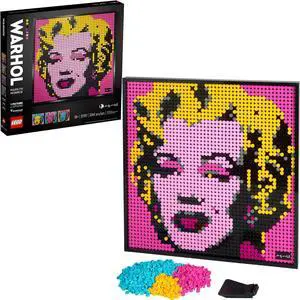 LEGO Andy Warhol Marilyn Monroe 4 in 1 Wall Art Building Kit for Adult, 3341 Pcs