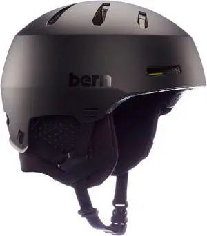 Bern Macon 2.0 Snowsports Ski Helmet for Men and Women - Matte Black, Large