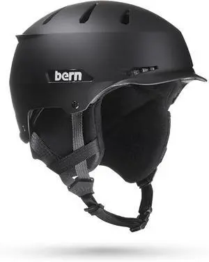 BERN Hendrix FIS Ski and Snowboard Helmet - Youth Medium/Large, Jr. Matte Black