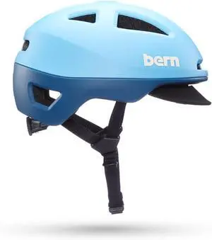 BERN Major Adjustable Ventilation Adult Bicycle Helmet, MIPS Matte Cyan - Medium