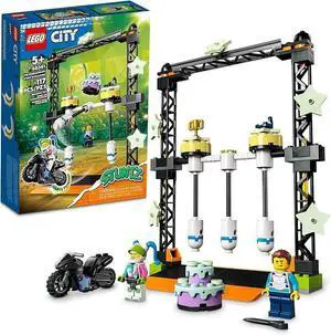 LEGO City Stuntz Knockdown Stunt Challenge Playset 60341 for Kid Age 5+, 117 Pcs