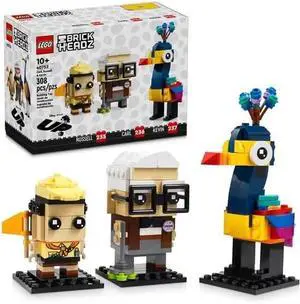 LEGO BrickHeadz 40752 Carl, Russell, Kevin Pixar Up Movie Collectible Set 308pcs
