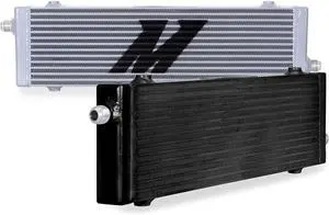 Mishimoto MMOC-SP-LBK Bar &Plate Oil Cooler Universal Cross Flow, Large - Black