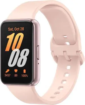 Samsung Galaxy Fit3 Smartwatch for Fitness Tracker w/ 13-Day Battery, Pink Gold