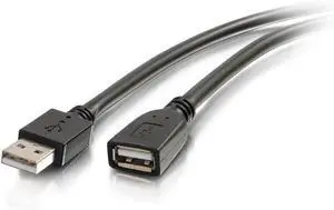 C2G 39010 16' Plenum USB High Speed Long Extension Cable, 5 Volts - Black