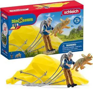 Schleich Dinosaur Toy for Boys & Girls with Baby Triceratops, 7 Pieces, Ages 4+