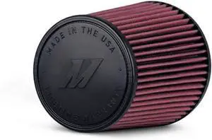 Mishimoto MMAF-3508 Performance Air Filter, 3.5" Inlet, 8" Filter Length - Red