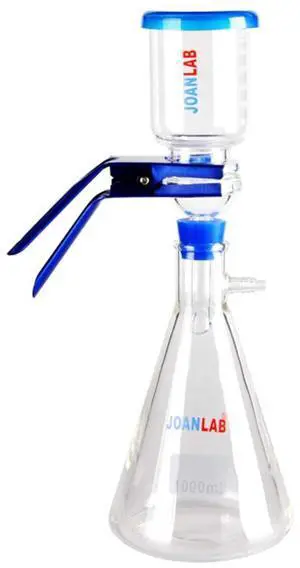 Joanlab 1000mL Round Bottom Vacuum Filtering Flask and 300mL Graduated Funnel