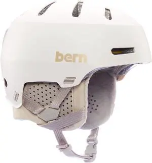 Bern Macon 2.0 Ski and Snowboard Helmet for Men and Women, Matte White - Large