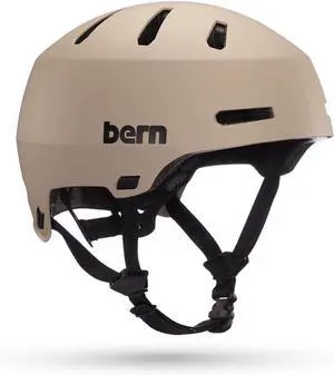 BERN Macon 2.0 MIPS Bike Helmet with Waterproof LED system, Matte Black - Large