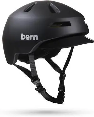 Bern Brentwood 2.0 MIPS Adult Bike Helmet w/ Flip Visor, Matte Black, L (1 Pack)