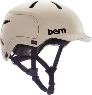 Bern Watts 2.0 Adult Bicycle Helmet for Biking/Skating, Matte Sand - Small