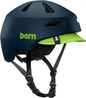 BERN Brentwood Cycling Helmet, MIPS Protection, Matte Muted Teal w/ Visor, Small