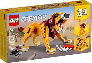 LEGO 31112 Creator 3 in 1 Wild Lion, Ostrich & Warthog  224 pcs Ages 7+