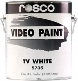 Rosco 5735 TV Paint 1 Gallon (3.79L) Matte Acrylic Vinyl White Scenic Wall Stage